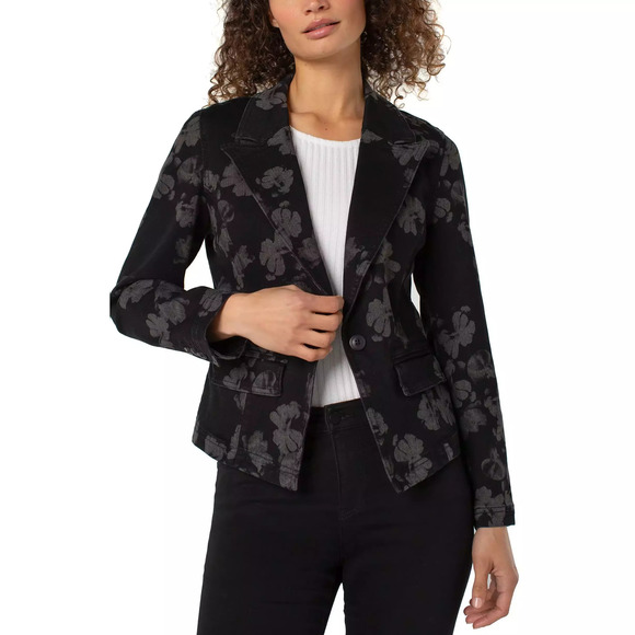 Liverpool Jackets & Blazers - LIVERPOOL NOTCH COLLAR ONE BUTTON BLAZER Size MM / ALL OVER FLORAL